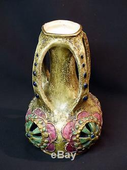 1910 rare vase AMPHORA austria DACHSEL 25cm1kg art nouveau mauresque vienna