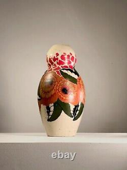 1930 Betsy Augeron Vase Ceramique Art-deco Nouveau Moderniste Wiener Werkstatte