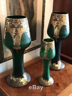 2 Grands Vases Art Nouveau Legras Montjoye