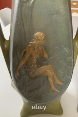 2 Vases Art Nouveau Jean Garnier Taille 37cm