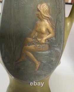 2 Vases Art Nouveau Jean Garnier Taille 37cm