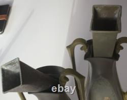 2 Vases Art Nouveau Jean Garnier Taille 37cm