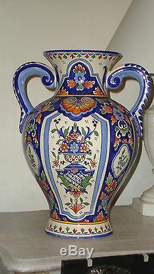 2 Vases Art déco & Nouveau faïencerie Saint Ghislain Belgique(No Lombard Dubois)