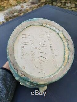 2eme Vase grés ancien Art nouveau Denbac signé dlg mougin Pierrefonds sevres