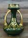 3334 gustave asch attribué vase pansu au long col décoré à l'or, art nouveau