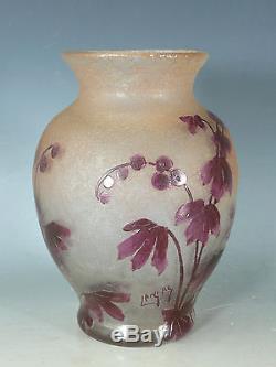 Antique Art Nouveau Legras Cameo Glass Vase France L19th/e20thc