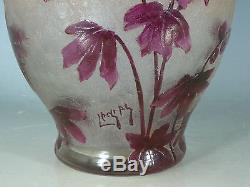 Antique Art Nouveau Legras Cameo Glass Vase France L19th/e20thc