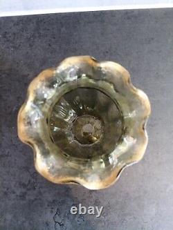 ART NOUVEAU Vase en verre coloré émaillé H 13,5 cm