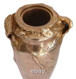 Albert MARIONNET, Vase en bronze à décor de chardons Art Nouveau
