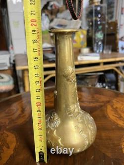 Alexandre Vibert Vase Bronze Art Nouveau Chardons