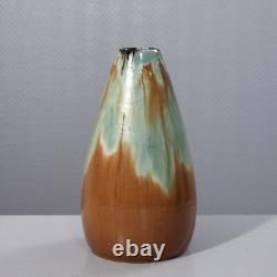 Alfred Brua ESAD Strasbourg vase grès à glaçures circa 1930 Art Nouveau Alsace