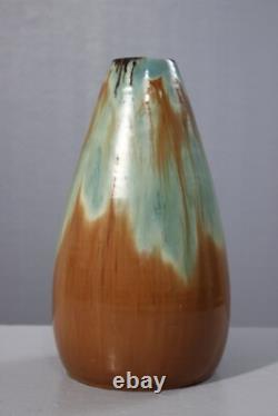 Alfred Brua ESAD Strasbourg vase grès à glaçures circa 1930 Art Nouveau Alsace