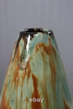 Alfred Brua ESAD Strasbourg vase grès à glaçures circa 1930 Art Nouveau Alsace