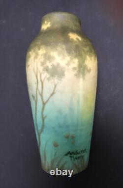 Amalric Walter Nancy Art Nouveau Vase En Grès No Daum Gallé Muller Legras