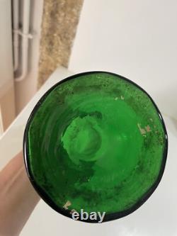Ancien Grand Vase En Verre Émaillé Art Nouveau Style Legras Collection Deco