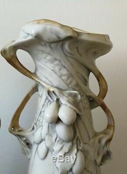 Ancien Paire de vase art nouveau Royal Dux hauteur 40cm Royal dux 1900