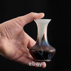 Ancien Vase 11c Wilhelm Kralik Verre Irisé de Bohême Art Nouveau Jugendstil 1900