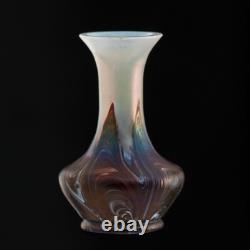 Ancien Vase 11c Wilhelm Kralik Verre Irisé de Bohême Art Nouveau Jugendstil 1900