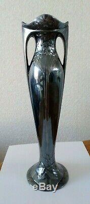 Ancien Vase Art Nouveau Christofle Gallia Métal Argenté Jugendstil 1900
