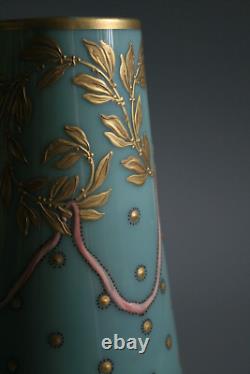 Ancien Vase Art Nouveau Legras En Verre Émaillé Circa 1900