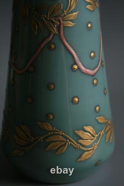 Ancien Vase Art Nouveau Legras En Verre Émaillé Circa 1900