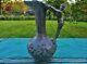 Ancien Vase Décoratif Cruche Femme Art Nouveau Etain France Antique Decorative V