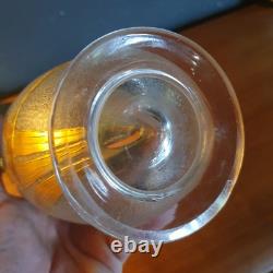 Ancien Vase MONTJOYE verre émaillé effet givré ART-NOUVEAU LEGRAS