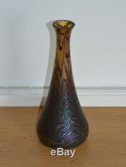 Ancien Vase en Verre Irisé LOETZ Art Nouveau Jugendstil Glass