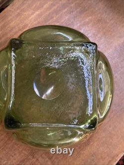 Ancien Vide Poche Vase Verre Émaillé Art Nouveau Legras