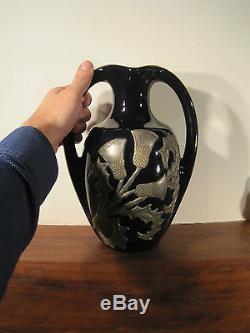 Ancien et rare Vase en Grès de Pierrefonds Signé ETAINS d'ART PROMSY Art Nouveau
