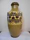 Ancien grand vase en céramiques Art Nouveau Déco signé De Lamazière h. 41,3 cm
