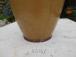 Ancien grand vase en céramiques Art Nouveau Déco signé De Lamazière h. 41,3 cm