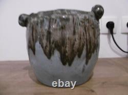 Ancien grès art nouveau Denbac vase cache pot