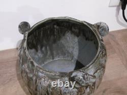 Ancien grès art nouveau Denbac vase cache pot