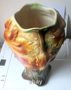 Ancien rare superbe grand vase art déco estampillé BARBOTINE ST CLEMENT FRANCE