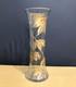 Ancien vase ART NOUVEAU cristal émaillé doré SAINT LOUIS décor de marrons 34 cm
