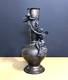 Ancien vase ART NOUVEAU métal argenté martelé WMF décor d'angelots 36 cm
