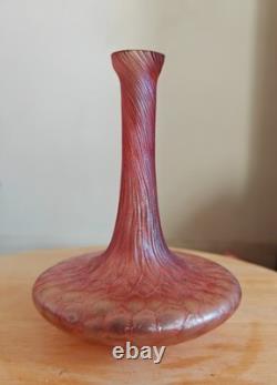 Ancien vase art nouveau Loetz verre irisé années 1900 intact