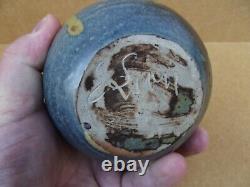 Ancien vase en grés émaillé céramique Eugéne LION (1867/1945) art nouveau signé