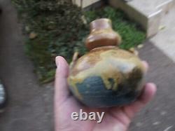 Ancien vase en grés émaillé céramique Eugéne LION (1867/1945) art nouveau signé