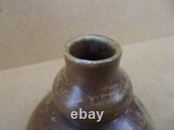 Ancien vase en grés émaillé céramique Eugéne LION (1867/1945) art nouveau signé