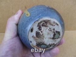 Ancien vase en grés émaillé céramique Eugéne LION (1867/1945) art nouveau signé