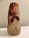 Ancien vase en verre émaillé d'art français Ely. Art Nouveau. 8.5. Signé