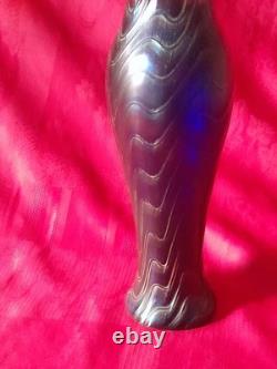 Ancien vase en verre irisé Pallme konig autriche époque art nouveau 1900