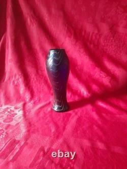 Ancien vase en verre irisé Pallme konig autriche époque art nouveau 1900