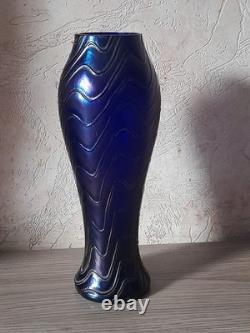 Ancien vase en verre irisé Pallme konig autriche époque art nouveau 1900
