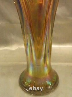 Ancienne Paire De Vases Irises Style Loetz Art Nouveau