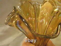 Ancienne Paire De Vases Irises Style Loetz Art Nouveau