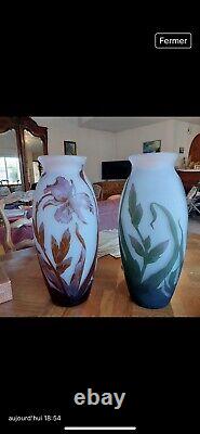 Anciens Vases Art-nouveau Dit Pate De Verre signés Arsall