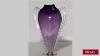 Antique Art Deco Style Lavender And Clear Glass Vase
